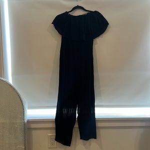 Strapless black romper